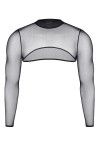 Crop top tulle noir transparent - Regnes Regnes - 3
