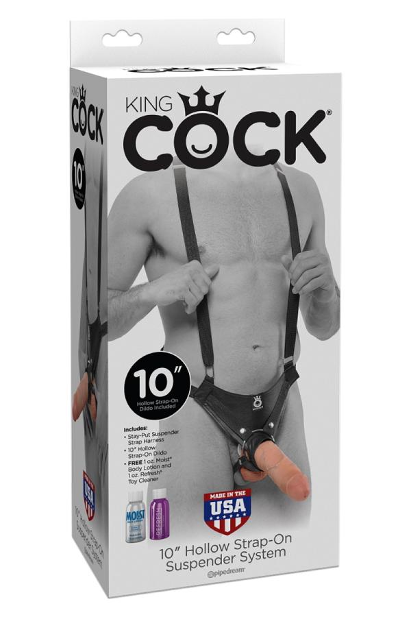 Gode ceinture creux 25 cm - chair Pipedream - 4