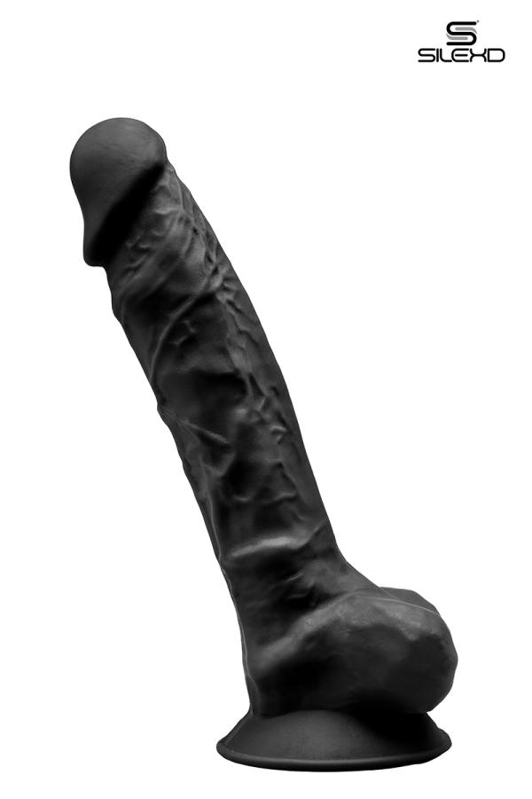 Gode double densité noir 23 cm - Modèle 1 SilexD - 1