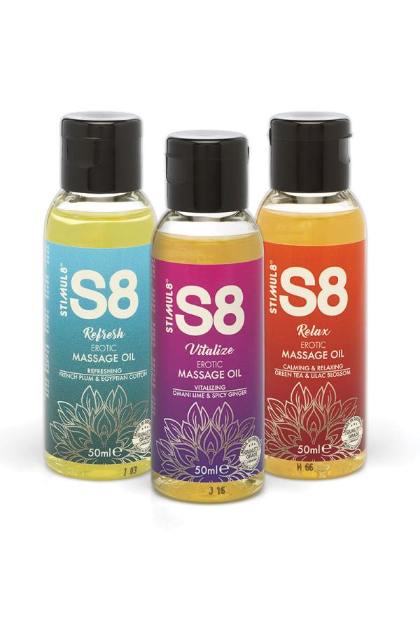 Coffret huiles de massage S8 3x50ml Stimul 8 - 2
