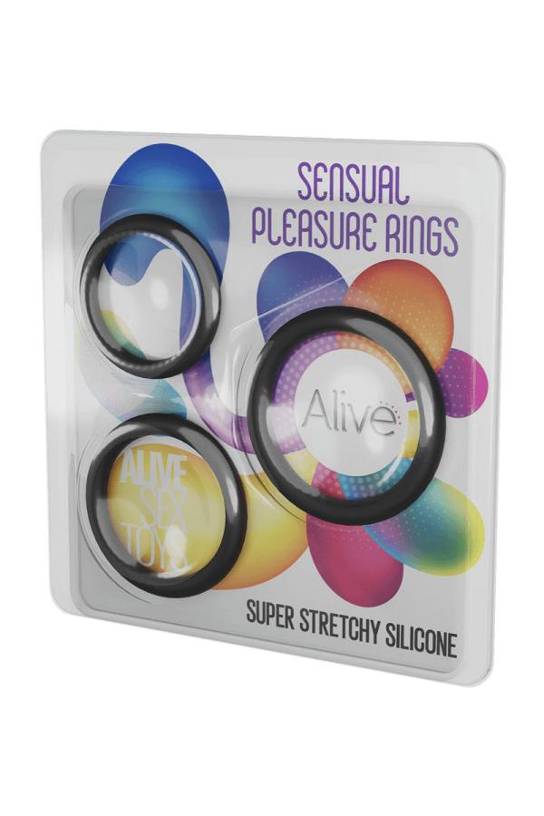 Kit 3 cockrings Sensual Pleasure Rings - Alive Alive - 4