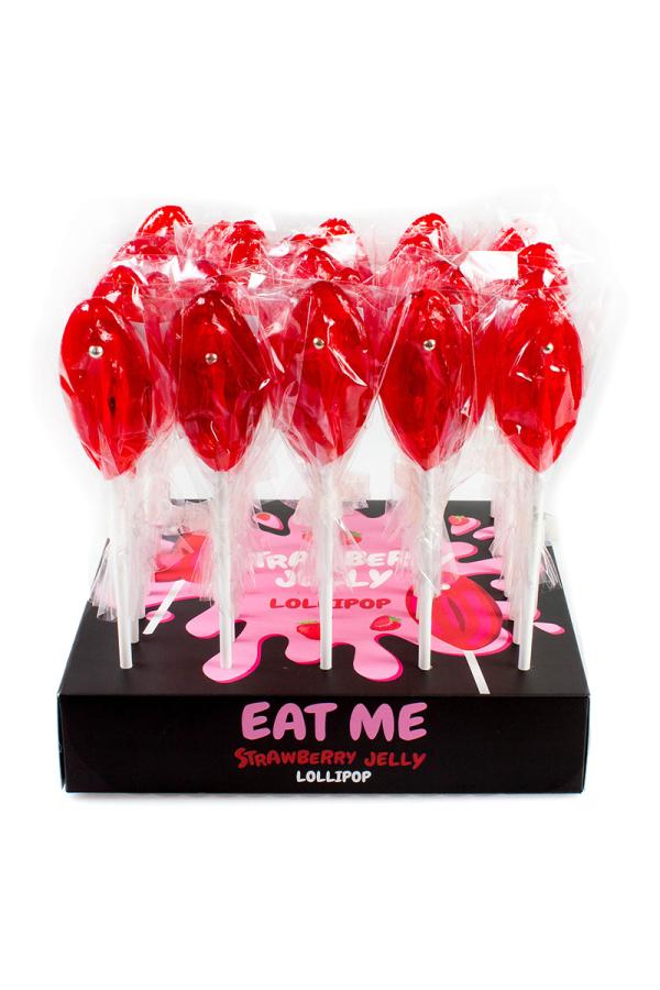 Présentoir de 40 sucettes vulve à la fraise Secret Play - 1