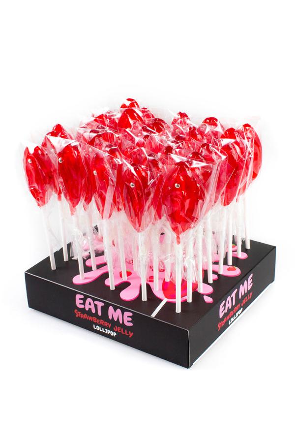 Présentoir de 40 sucettes vulve à la fraise Secret Play - 2