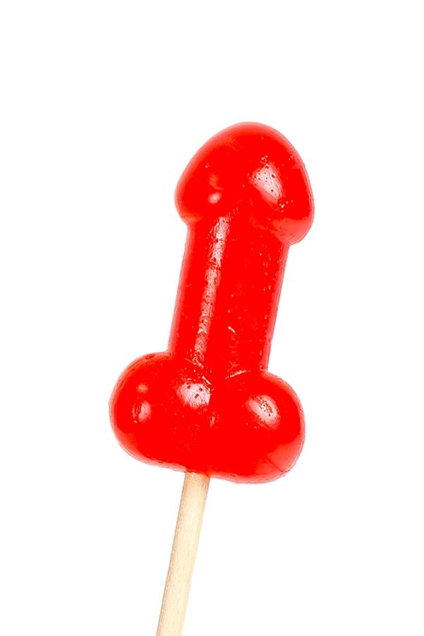 Sucette pénis à la cerise avec effet chauffant épicé Secret Play - 2