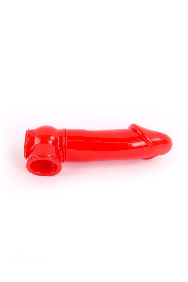 Gaine de pénis semi-réaliste rouge 19x4,5 cm - Zizi Zizi - 4